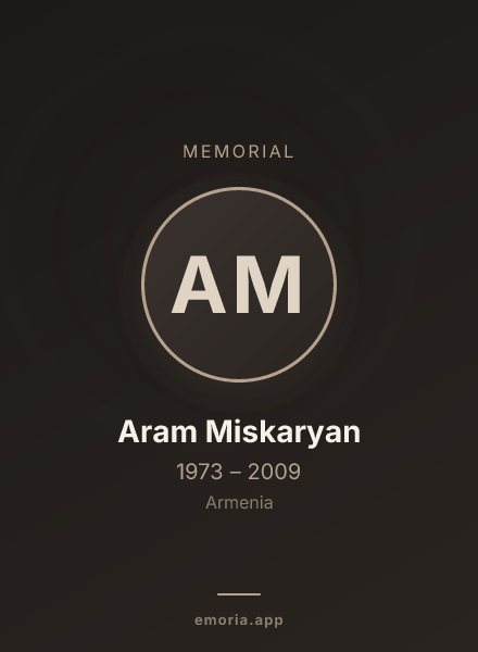 Memorial portrait of Aram Miskaryan