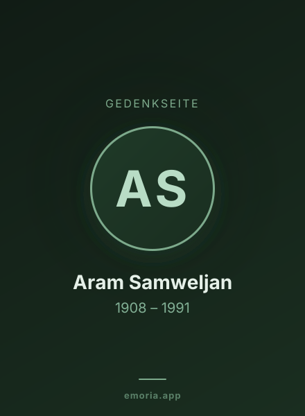 Gedenkportrait von Aram Samweljan
