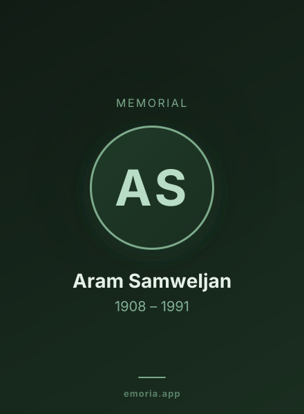 Memorial portrait of Aram Samweljan