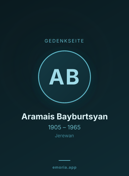 Gedenkportrait von Aramais Bayburtsyan
