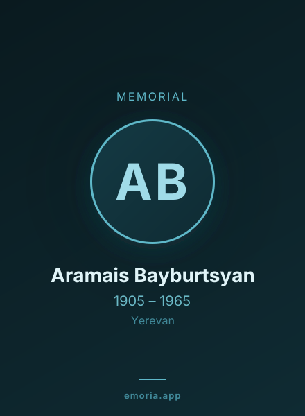 Memorial portrait of Aramais Bayburtsyan