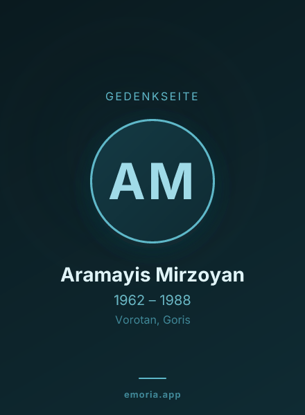 Gedenkportrait von Aramayis Mirzoyan