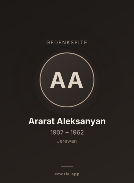 Gedenkportrait von Ararat Aleksanyan
