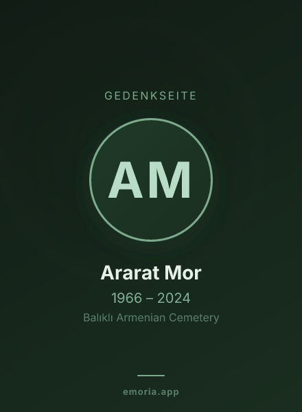 Gedenkportrait von Ararat Mor