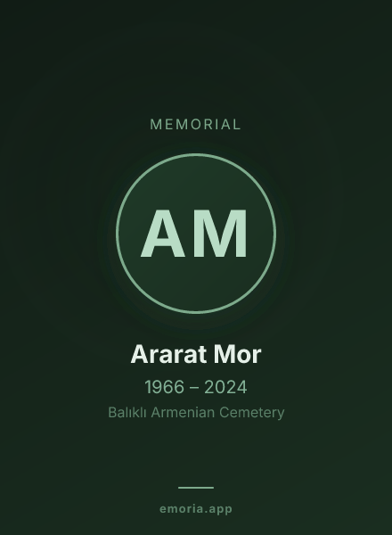 Memorial portrait of Ararat Mor