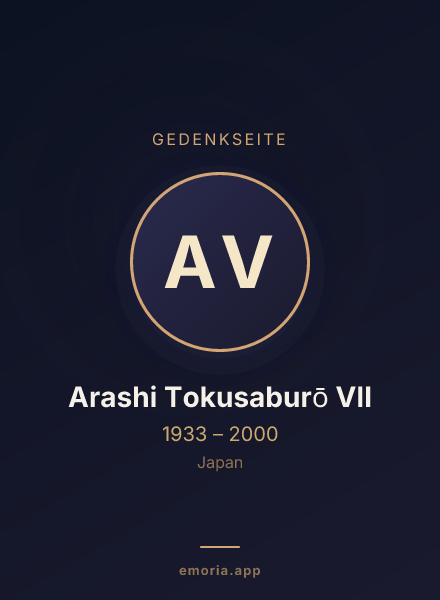 Gedenkportrait von Arashi Tokusaburō VII