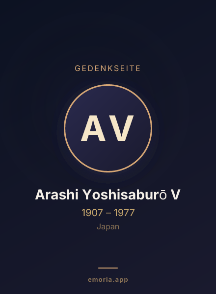 Gedenkportrait von Arashi Yoshisaburō V