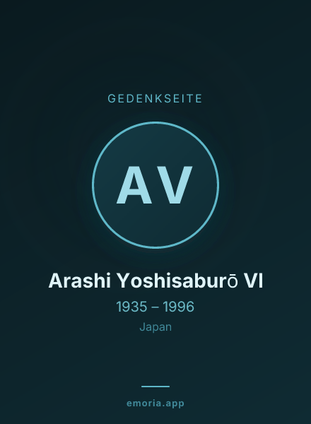 Gedenkportrait von Arashi Yoshisaburō VI