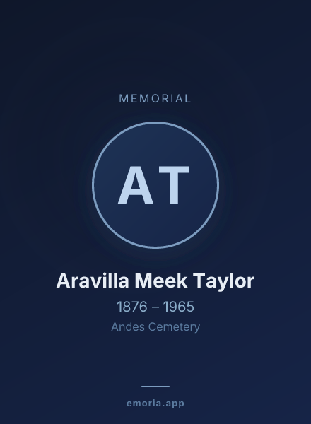 Memorial portrait of Aravilla Meek Taylor