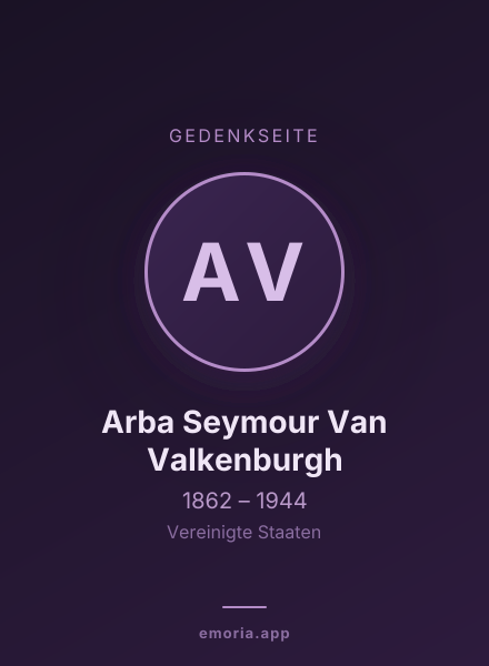 Gedenkportrait von Arba Seymour Van Valkenburgh