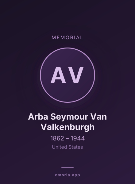 Memorial portrait of Arba Seymour Van Valkenburgh