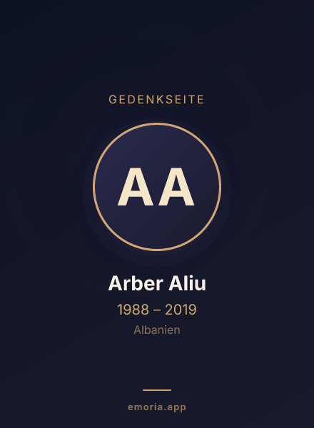 Gedenkportrait von Arber Aliu