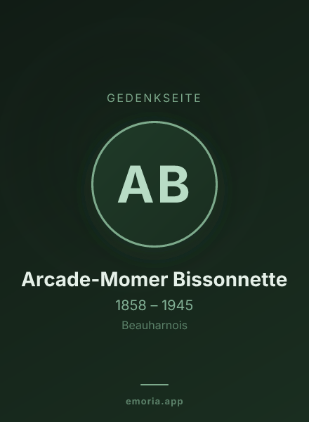 Gedenkportrait von Arcade-Momer Bissonnette