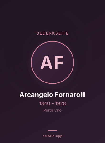 Gedenkportrait von Arcangelo Fornarolli