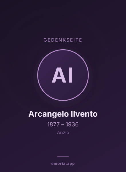 Gedenkportrait von Arcangelo Ilvento