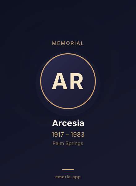 Memorial portrait of Arcesia