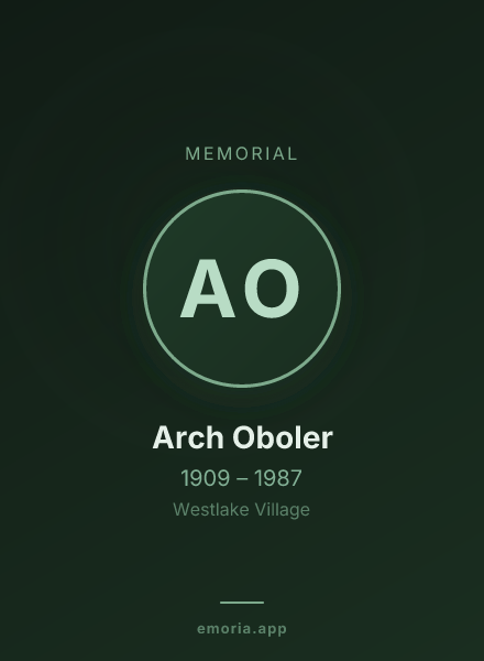Memorial portrait of Arch Oboler