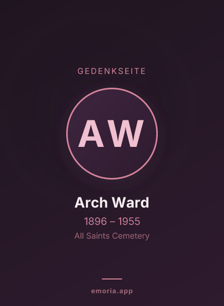 Gedenkportrait von Arch Ward