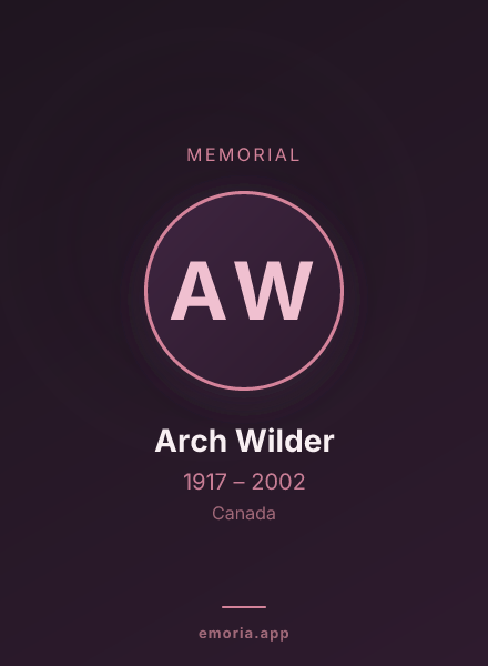 Memorial portrait of Arch Wilder