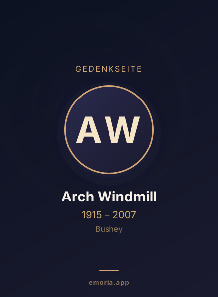 Gedenkportrait von Arch Windmill