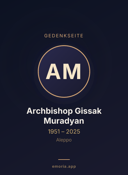 Gedenkportrait von Archbishop Gissak Muradyan