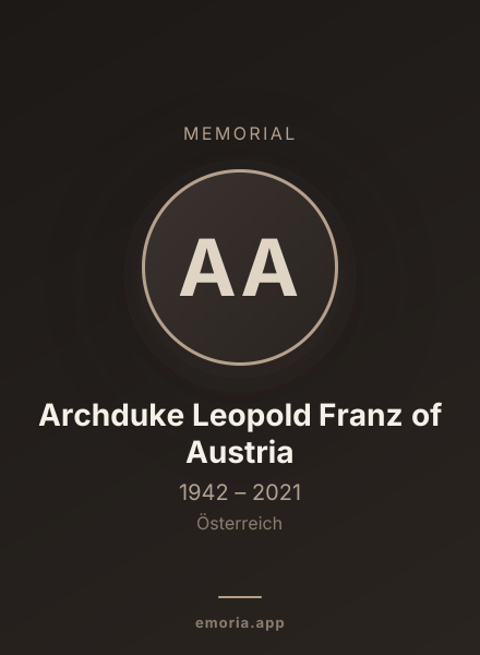 Memorial portrait of Archduke Leopold Franz of Austria
