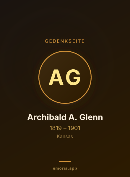 Gedenkportrait von Archibald A. Glenn