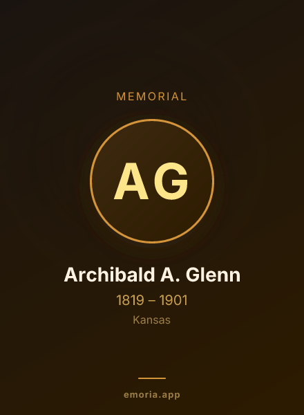 Memorial portrait of Archibald A. Glenn