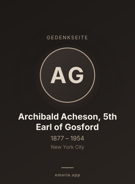 Gedenkportrait von Archibald Acheson, 5th Earl of Gosford