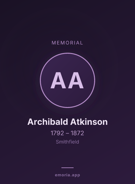 Memorial portrait of Archibald Atkinson