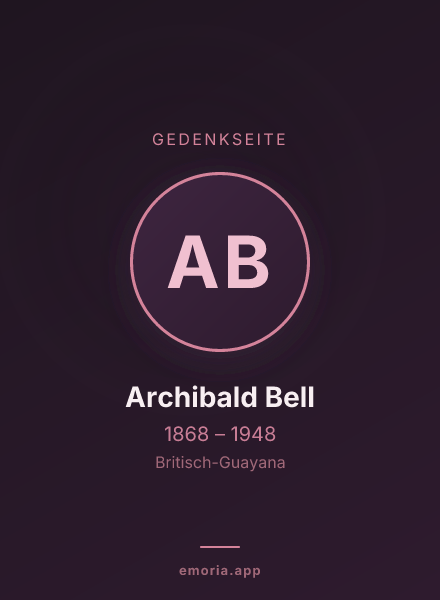 Gedenkportrait von Archibald Bell
