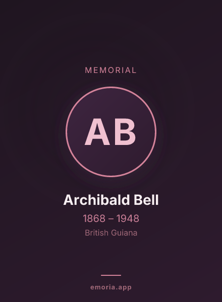 Memorial portrait of Archibald Bell