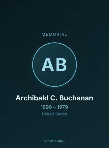 Memorial portrait of Archibald C. Buchanan