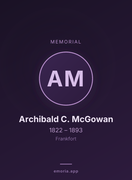 Memorial portrait of Archibald C. McGowan