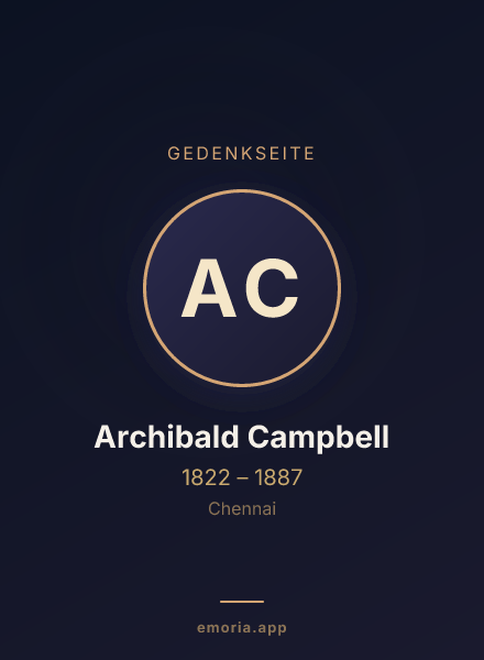 Gedenkportrait von Archibald Campbell