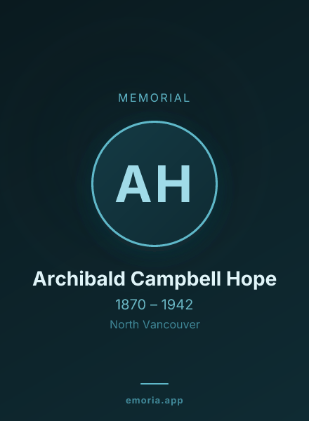 Memorial portrait of Archibald Campbell Hope