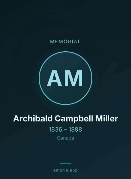 Memorial portrait of Archibald Campbell Miller
