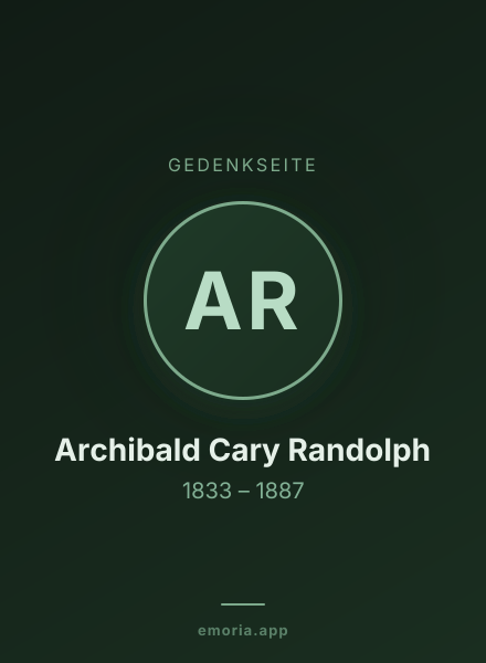 Gedenkportrait von Archibald Cary Randolph