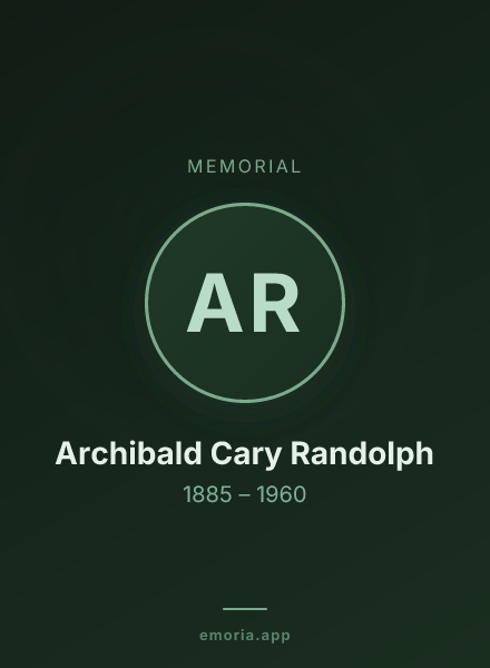Memorial portrait of Archibald Cary Randolph