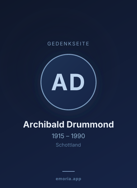 Gedenkportrait von Archibald Drummond
