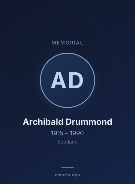 Memorial portrait of Archibald Drummond