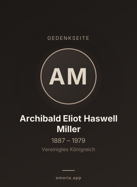 Gedenkportrait von Archibald Eliot Haswell Miller