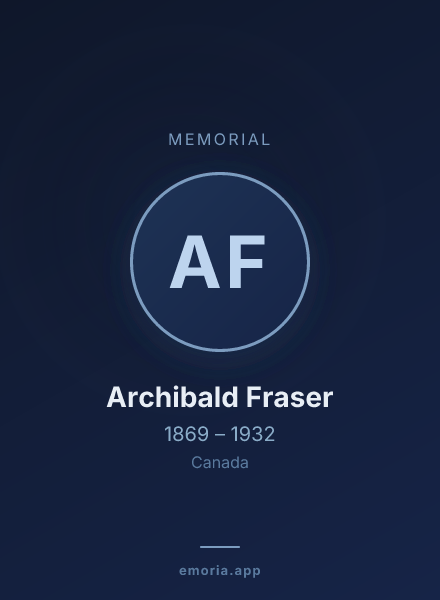 Memorial portrait of Archibald Fraser