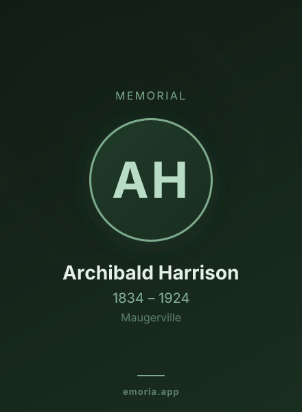 Memorial portrait of Archibald Harrison