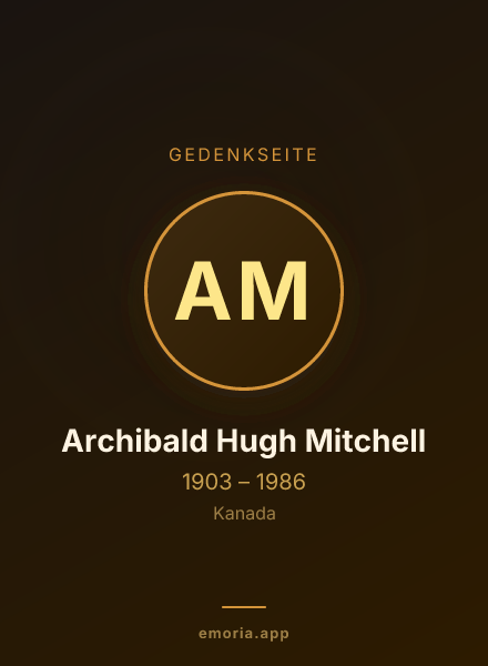Gedenkportrait von Archibald Hugh Mitchell