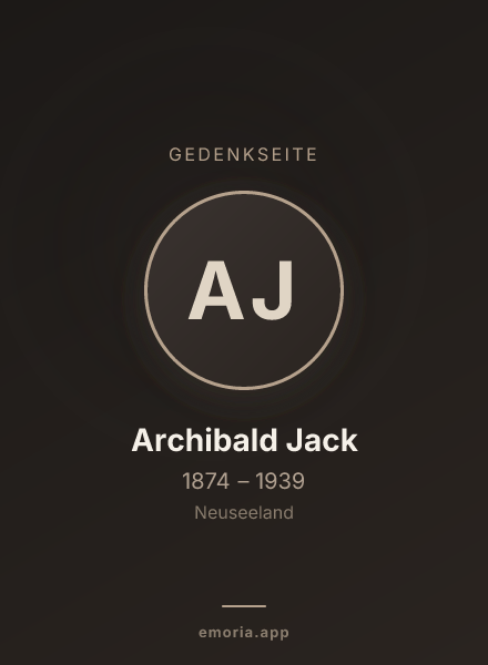 Gedenkportrait von Archibald Jack