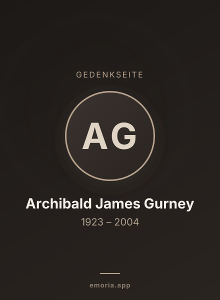 Gedenkportrait von Archibald James Gurney