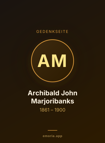 Gedenkportrait von Archibald John Marjoribanks