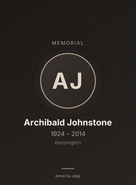 Memorial portrait of Archibald Johnstone