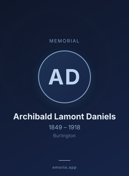 Memorial portrait of Archibald Lamont Daniels